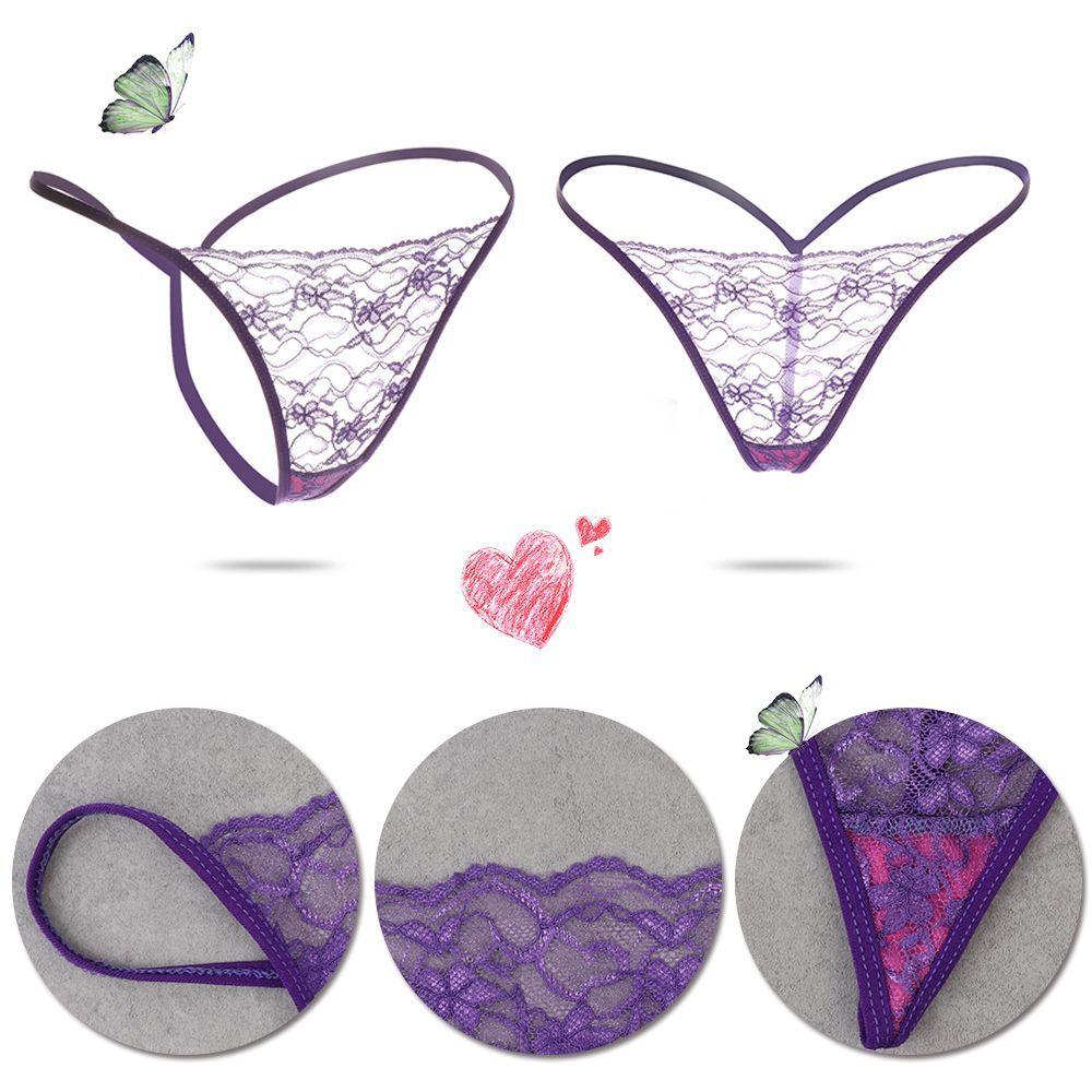 10pcs Random Transparent Seamless Thong Low Waist Briefs Sexy Lingerie G-String Lace Panties