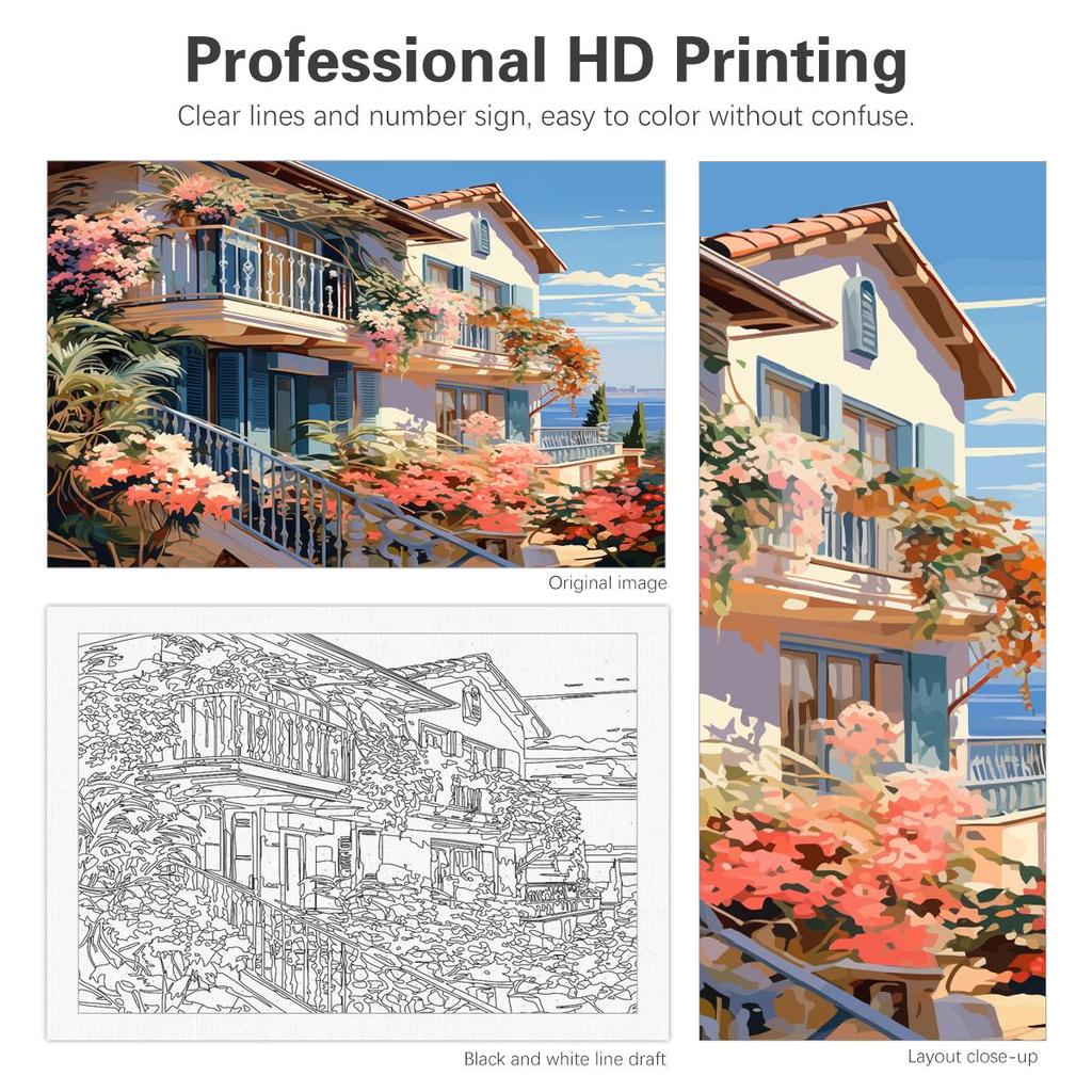 RUOPOTY Картина маслом по номерам пейзажи DIY фотографии по номерам наборы для домашнего пейзажа рисунок на холсте ручная роспись домашний декор