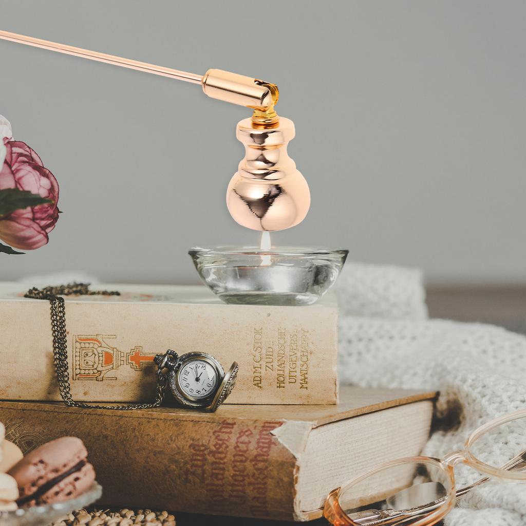 1 шт. Тушитель фитиля с длинной ручкой, металлический, для ароматерапевтических свечей в банке, безопасность пламени, винтажный стиль, железный аксессуар