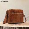 DUJIANG Мужская высококачественная сумка-кроссбоди через плечо из натуральной кожи - Повседневная сумка для поездок, Модный и стильный дизайн.