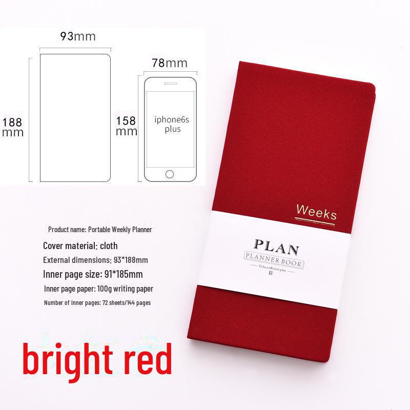 Portable Weekly Planner: Self-Fill Notepad for Efficient Scheduling