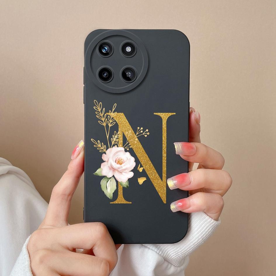 Для OPPO Realme Narzo 10A 20A 30A 50 Pro Q3 Pro Q3i чехол для телефона модный чехол с цветочными буквами матовый жидкий мягкий силиконовый защитный чехол для бампера Realme