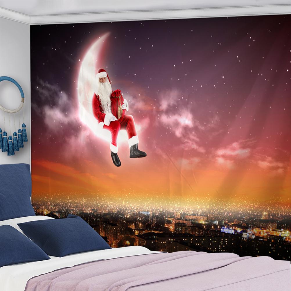 Украшение дома Рождественская серия Happy Christmas Печать Poly Poly Petrapeteta Настенный пейзажный фон Ткань Tapiz