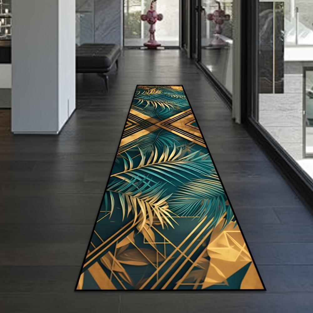 VIKAMA Premium Green Carpet Runner Rug Large Area Rugs Easy-Clean Kitchen Rug Doormat Welcome Mat Live Room Home De