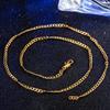ALIZERO Серебро 925 пробы 16/18/20/22/24/26/28/30 дюймов Золотой 2 мм Боковая Цепочка Ожерелье Для Женщин Мужчин Свадебные Украшения