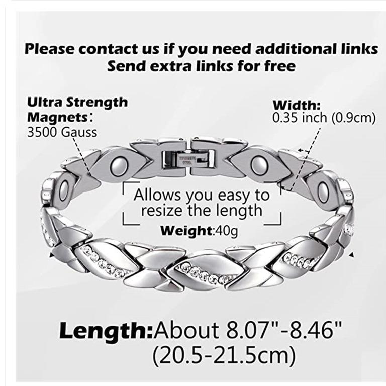 Yingqi Adjustable Antique Red Copper Diamond Magnetic Bangle Bracelet