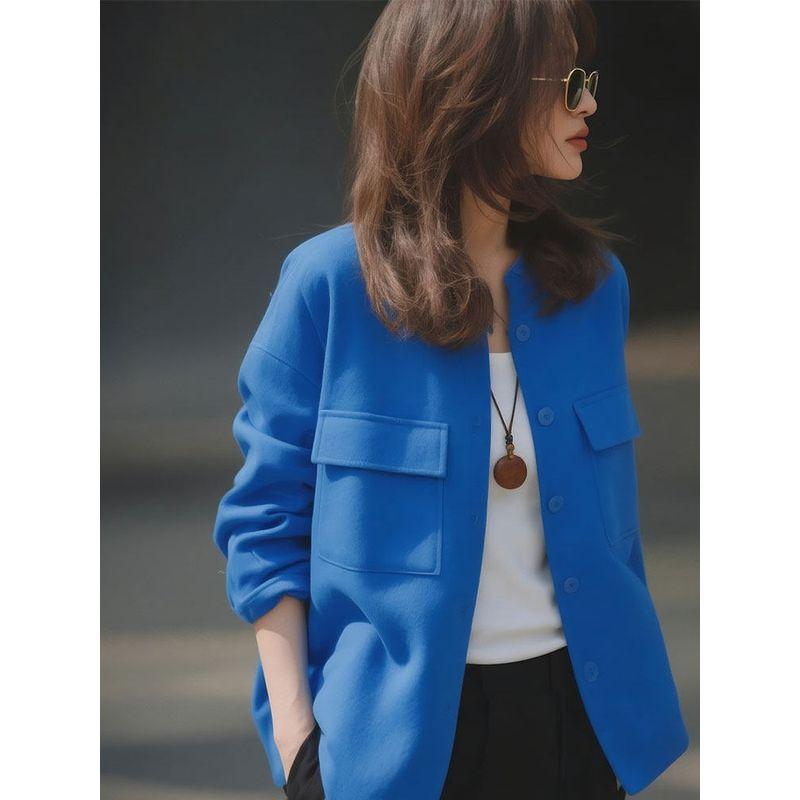 Stunning Early Spring Thin Coat 2026 Super Trendy Workplace Essential Minimalist Long-Sleeve Shirt French-Style Top