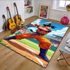 Baseball Warrior In Orange Gi Patterned Carpet, Non Slip Mat Suitable for Living Room and Bedroom Sofas