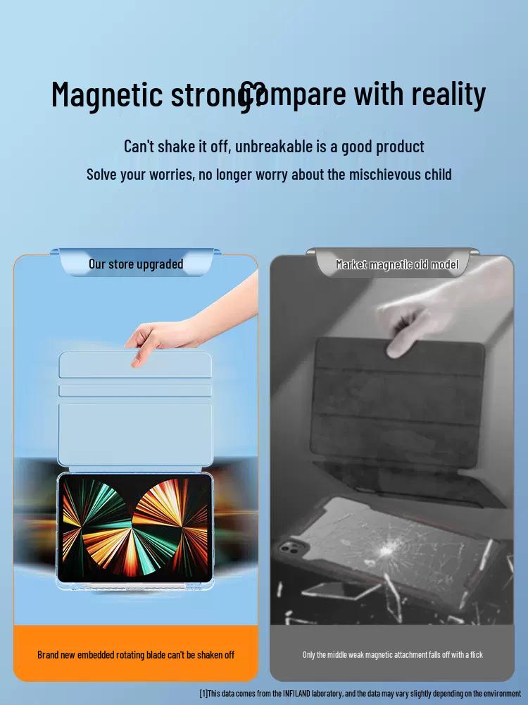 Прозрачный акриловый чехол для Xiaomi Pad 5/5 Pro с вращающейся подставкой и слотом для стилуса