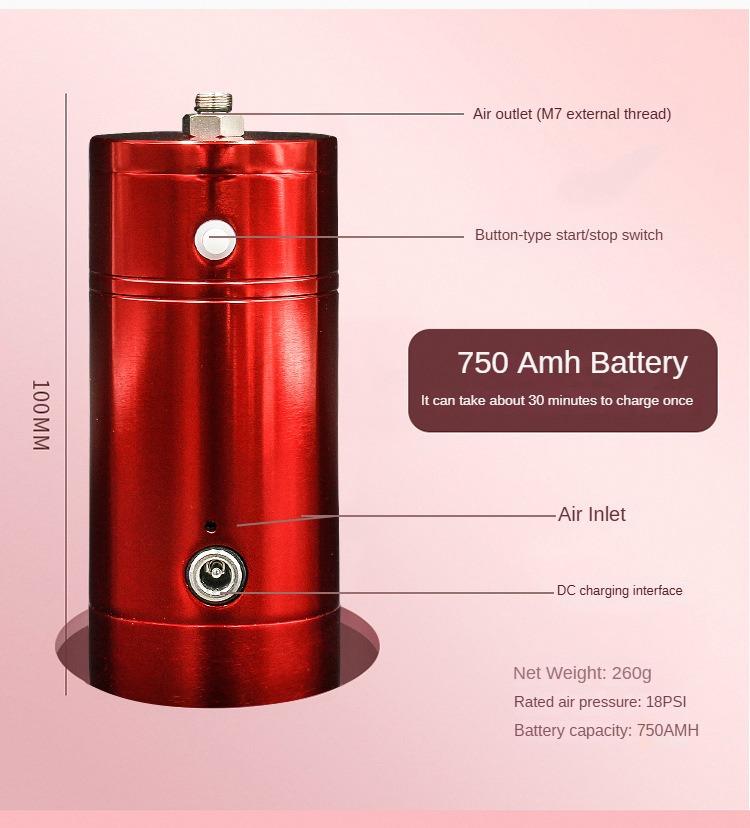 Комплект аэрографа с компрессором, аккумуляторный беспроводной аэрограф 18PSI, автоматический ручной набор аэрографов для макияжа ногтей, парикмахера, покраски моделей, торта