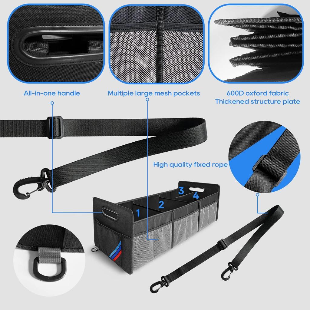 Органайзер для багажника автомобиля, водонепроницаемый складной портативный многофункциональный ящик для хранения, органайзер для продуктовых сумок для инструментов, подходит для X1 X3 X5 E30