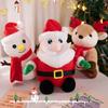 Лось Светящийся Снеговик Санта Клаус Плюшевая Игрушка Мультяшная Мягкая Кукла Подарок Украшение