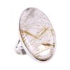 Natural Golden Rutile Gemstone 925 Solid Sterling Silver Jewelry Ring S.8.5 P2k29