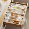 Expandable Drawer Organizer Plastic Versatile Kitchen Utensil Storage Box Adjustable Flatware Cutlery Holder Tray Drawer Divider