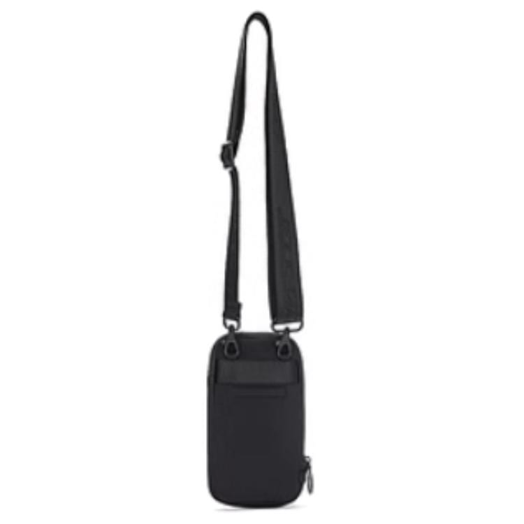 LACOSTE Fabric Cell Phone Pouch, Shoulder Bag, Crossbody Bag Mini Unisex Neon Yellow/Black NU4179PE