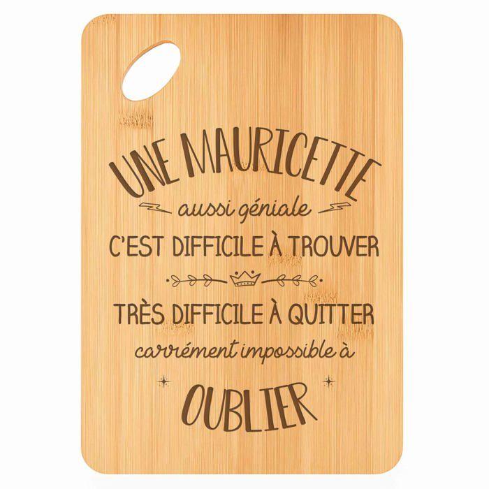 Planche à découper - PLANETEE - Rectangulaire - Bambou naturel - 30 x 20 x 1 cm - Trou 24 mm