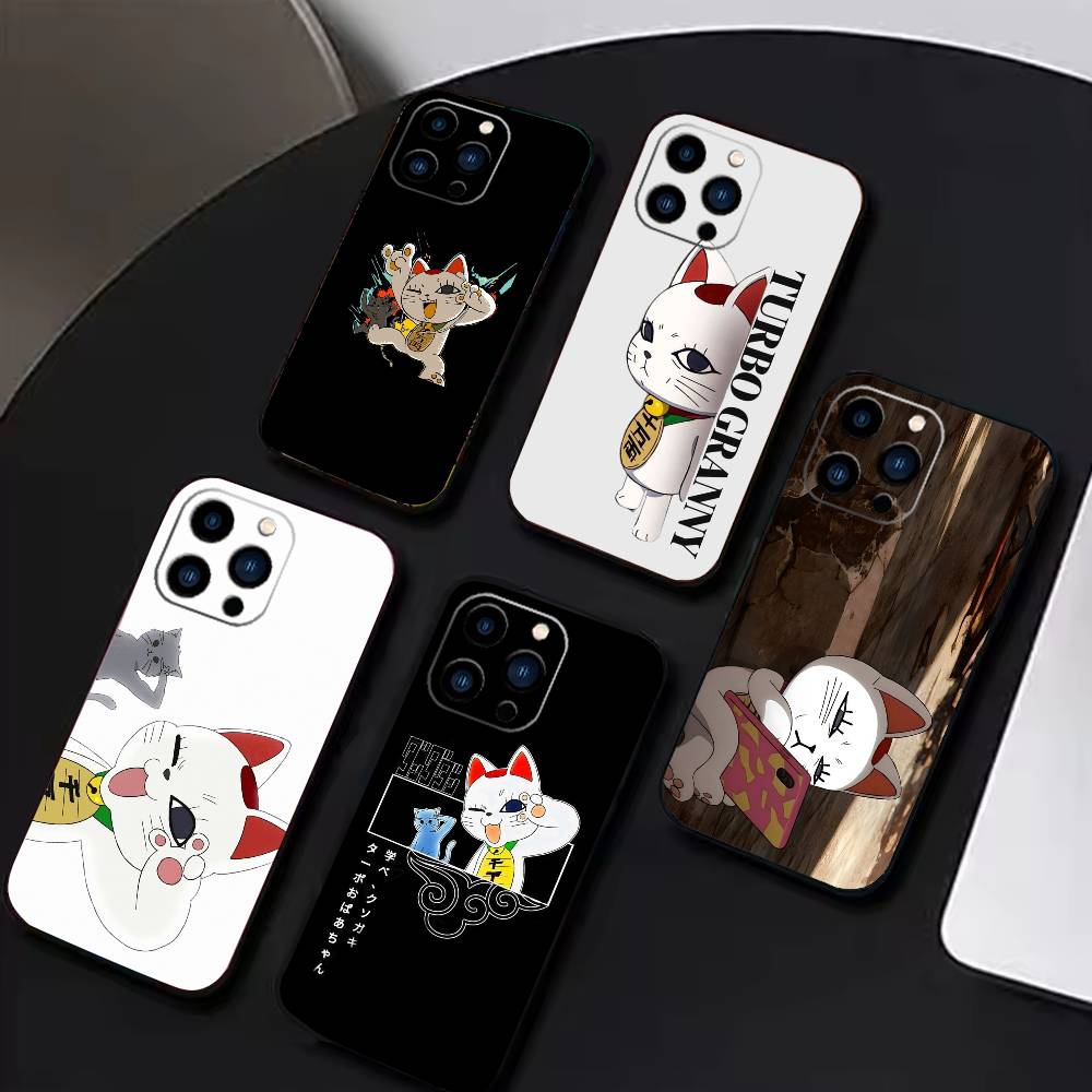 Смешной Чехол для Телефона T-Turbo Grann Для iPhone 16,15,14,13,12,17,Pro Max,Plus Силиконовый Черный Чехол