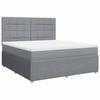 Maison Exclusive - Sommier à lattes de lit avec matelas Gris clair 180x200cm Tissu
