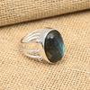 Labradorite Gemstone 925 Sterling Silver Handmade Jewelry Ring For Wedding Gift