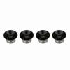 4Pcs Black Volume Control Knobs ABS And Aluminum Control Knobs Replacement  Electric Guitars