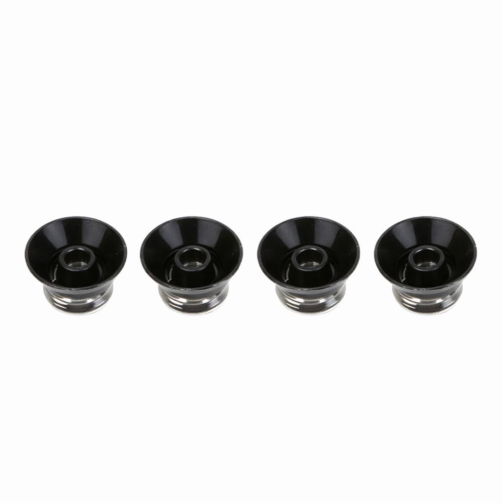 4Pcs Black Volume Control Knobs ABS And Aluminum Control Knobs Replacement Electric Guitars