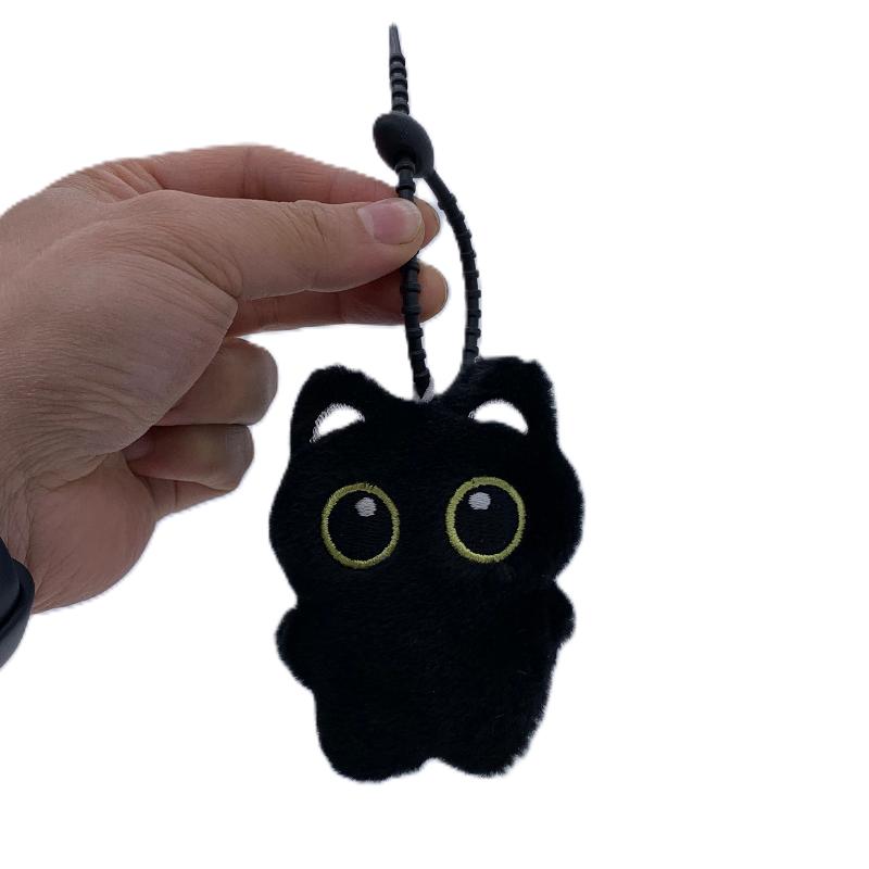 1-3pcs Black Cat Plush Toy lovely Pendant kawaii Small Plushie Keychain for School Bag Decoration Mini Cute Things Brithday Gift