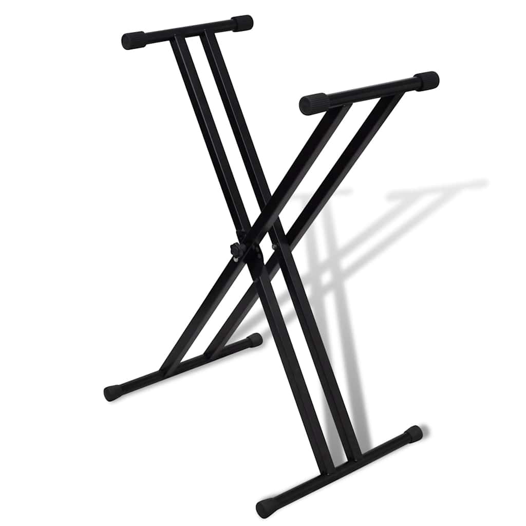 Adjustable Double Reinforced Keyboard Stand X Frame