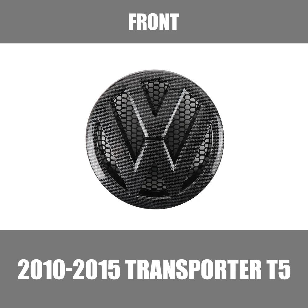 RUN1 1/2pcs For Volkswagen VW Transporter T5 2010 2011 2012 2013 2014 2015 Car Front Grill Badge Rear Trunk Emblem Cover Accessories