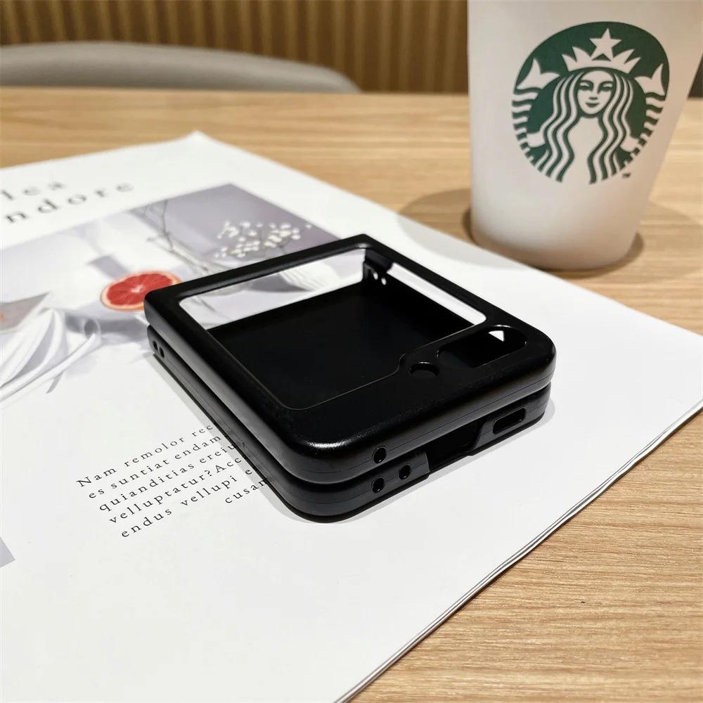 Transparent Hard PC Ultra Slim Case for Samsung Galaxy Z Flip 6 5 4 3 7 ZFlip 1 2 Clear Matte Shockproof Cover for Samsung flip6