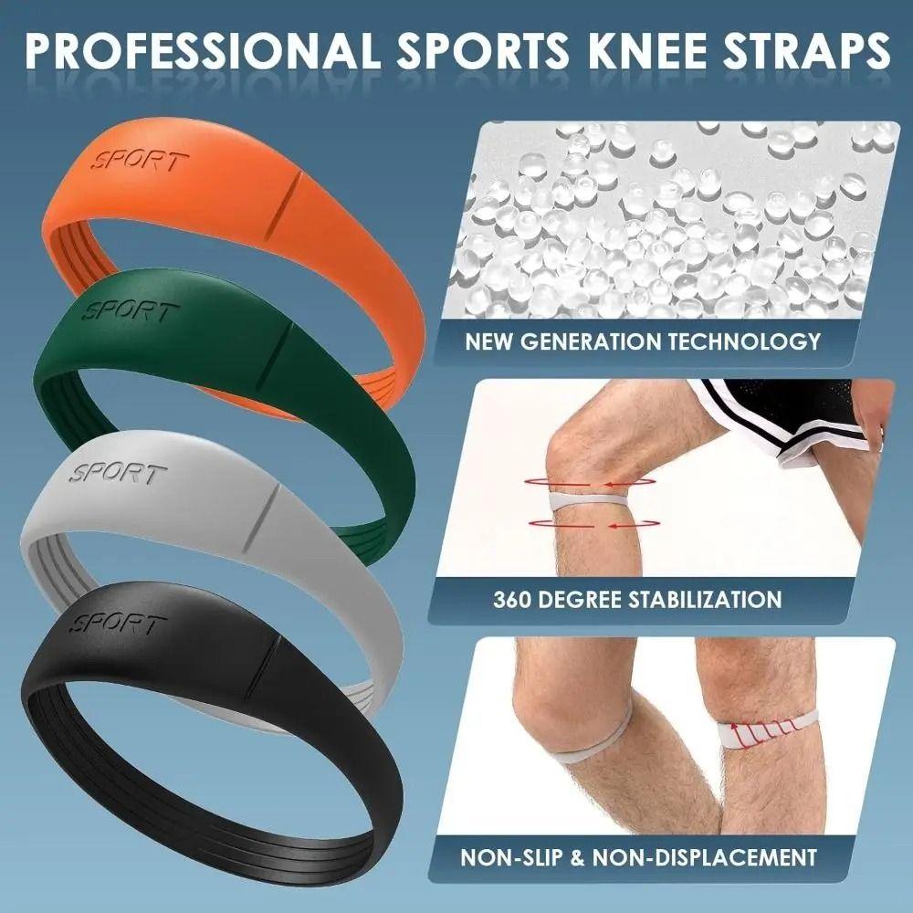 Silicone Patella Tendon Knee Straps Comfortable Sports Knee Brace Patella Protect Band Running