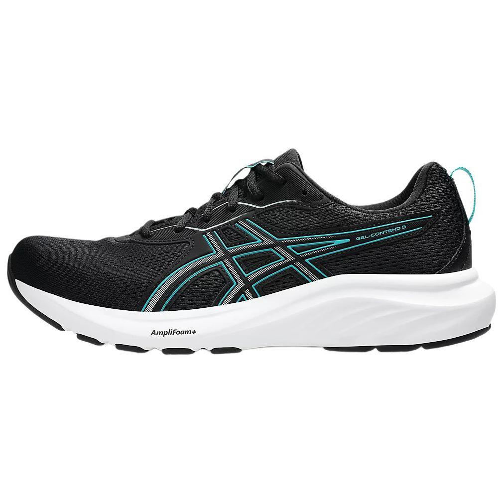 Asics GEL CONTEND 9 Износостойкие Низкие Кроссовки для Бега Мужские Черные Кроссовки 1011B881-004
