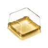 50 шт. Пластиковые квадратные коробки для лунных пирожных, контейнер для слоек с яичным желтком, золотая упаковочная коробка, разные размеры