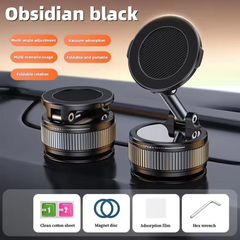 Портативный вакуумный присоска Автомобильный магнитный держатель со складной вращающейся функцией Работает на кухне, в ванной, на стекле, в спортзале. Подходит для всех телефонов