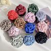 Three-dimensional Rose Flower Hair Claw Handmade Fabric Flowers Grab Hair Clip Sweet Shark Clip Hair Accessories for Women