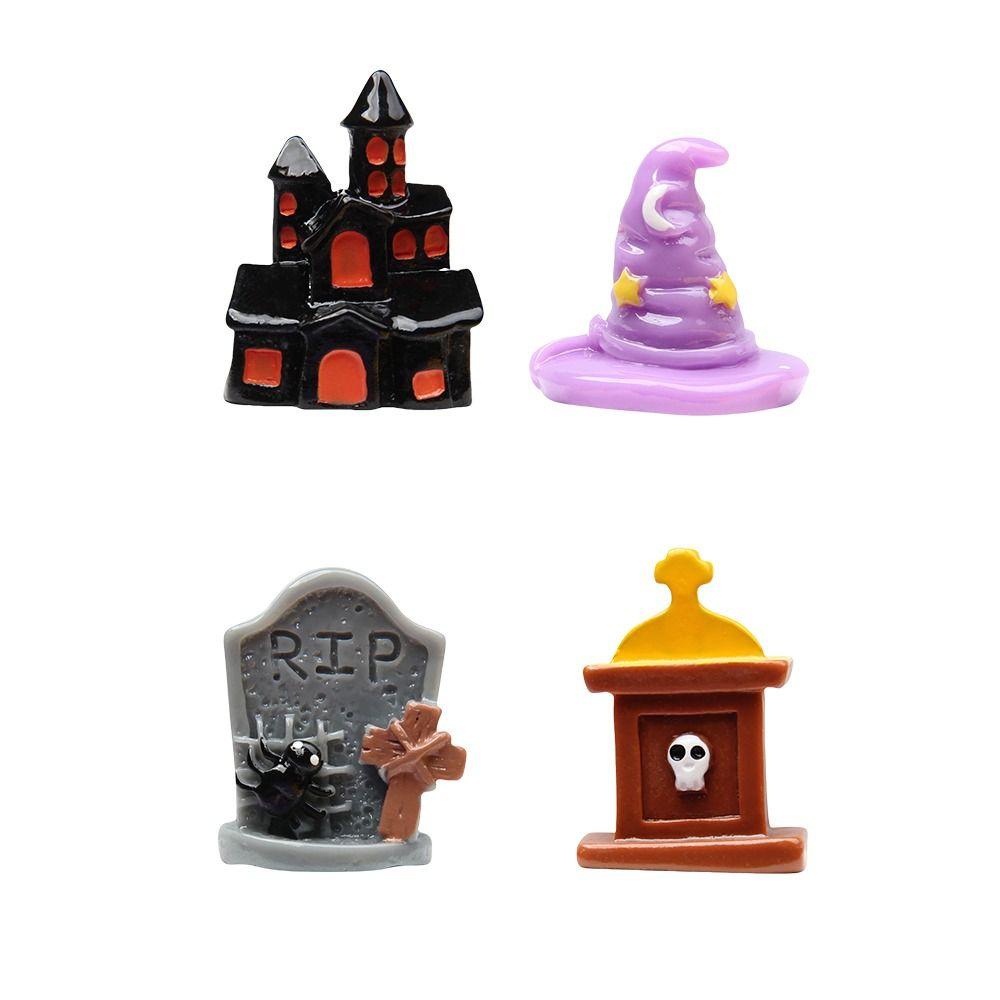 10pcs Resin Craft Miniature Figurines Halloween Desktop Ornament Micro Landscape Home Decoration