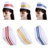 Breathable Catering Waiter Hat Flat Hotel Chef Hat Kitchen Forward Cap Headwear Chef Hat Men&Women