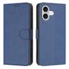 For iPhone 17 Leather Case Solid Color Phone Cover with Wallet