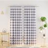 Checkered Curtains for Living Room and Bedroom, Light Filtering, Refresh Grey and White, Window Treatments