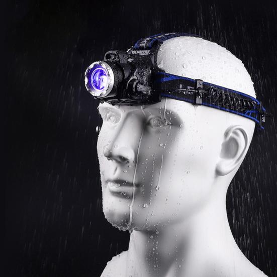 Налобный фонарь для улицы Телескопический зум USB Перезаряжаемый 3 режима Регулируемый Водонепроницаемый Сверхяркий Легкий Велосипедный Ночная рыбалка Светодиодный налобный фонарь