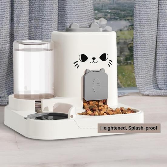 Кормушка для кошек и собак Диспенсер для воды 1,8 л Кормушка для еды 0,8 л Диспенсер для воды