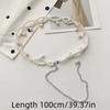 Temperament Elegant Waist Belt 100cm Pearl Belt Fashion Pearl Waist Chains  Girls Dress Strap