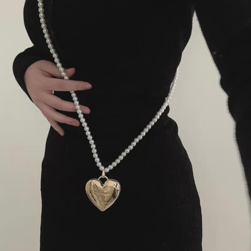 Универсальное модное ожерелье с подвеской Love и роскошная жемчужная цепочка для тела для женщин