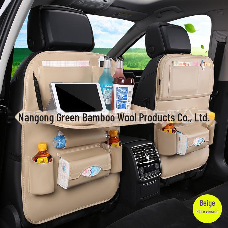 Кожаная сумка для хранения на спинку автомобильного сиденья