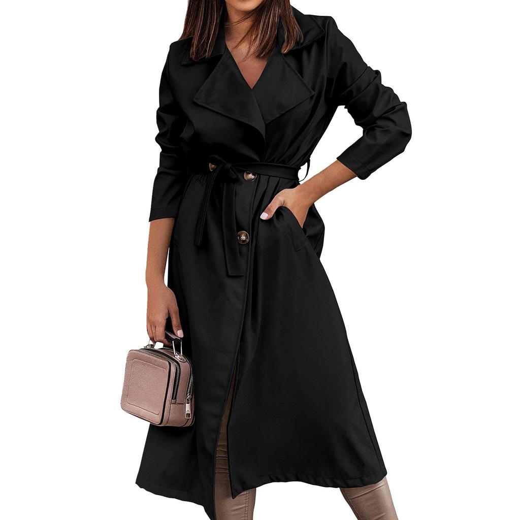 Женские куртки на пуговицах осень повседневная ветровка пальто куртка верхняя одежда с карманами