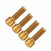 4 шт. M6x18 мм болт для зажима дискового тормоза велосипеда фиксированный винт с прокладкой (Золото)