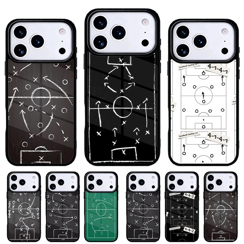 Чехол для телефона 'Тактика Футбола Футбол Время' для iPhone 17 16 15 14 13 Pro Max Задняя крышка для 12 11 Pro Coque