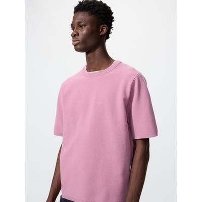 Uniqlo Япония Моющийся трикотажный T-shirt Миланская резинка