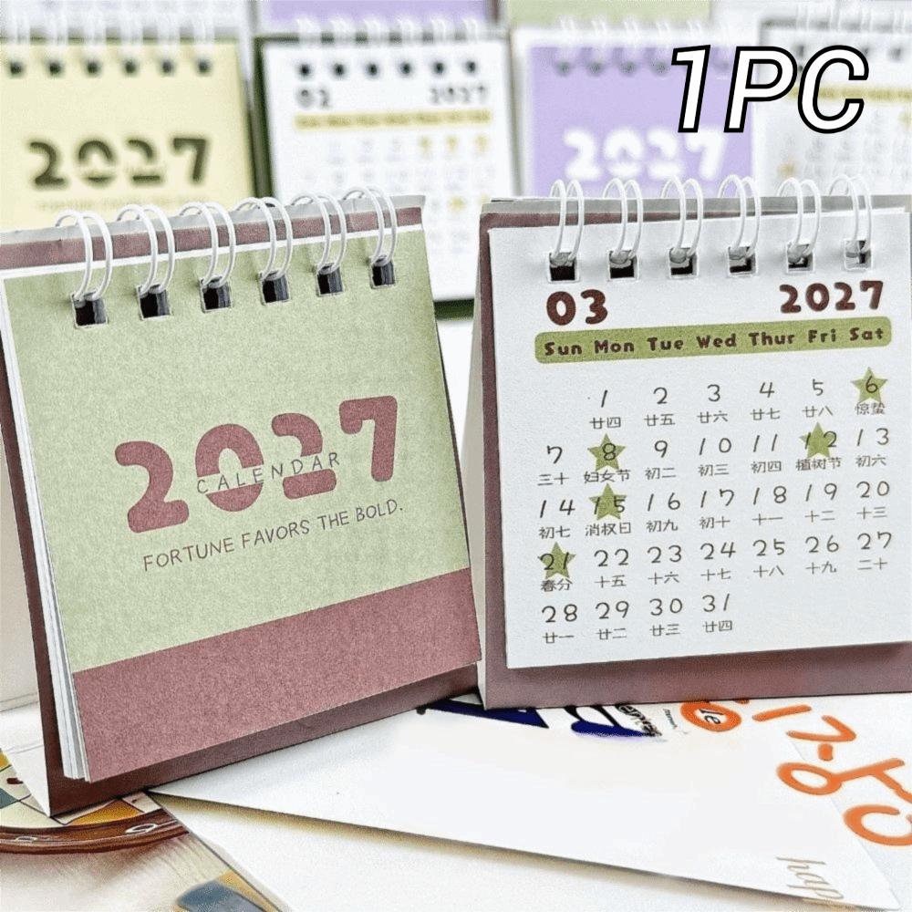 Coil 2027 Desk Calendar Mini Schedule Planner New Daily Planner Office Desk Accessories