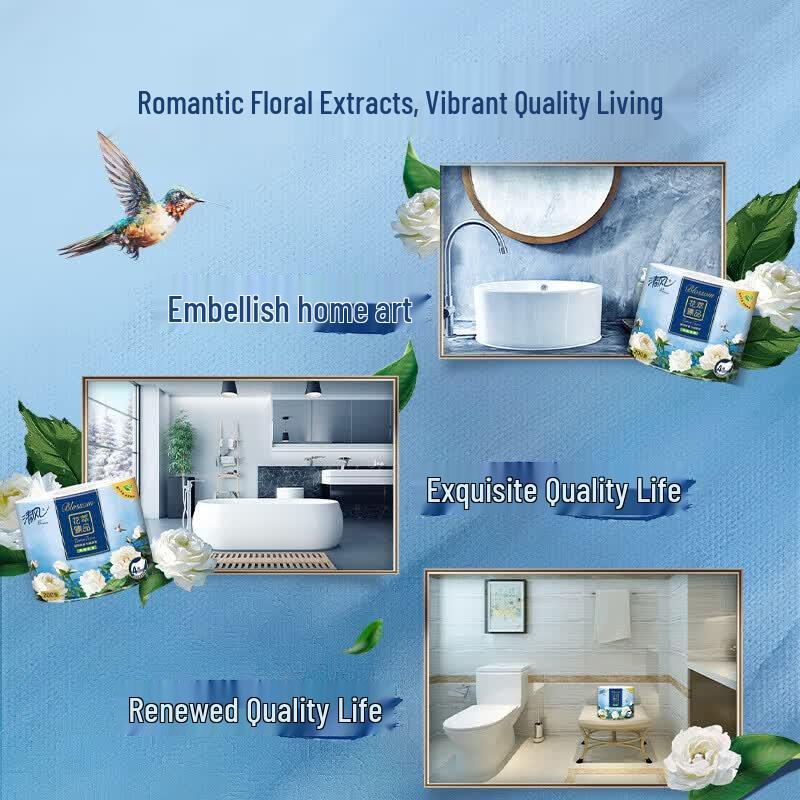 Туалетная бумага Qingfeng Household, 4-слойная, 30 рулонов