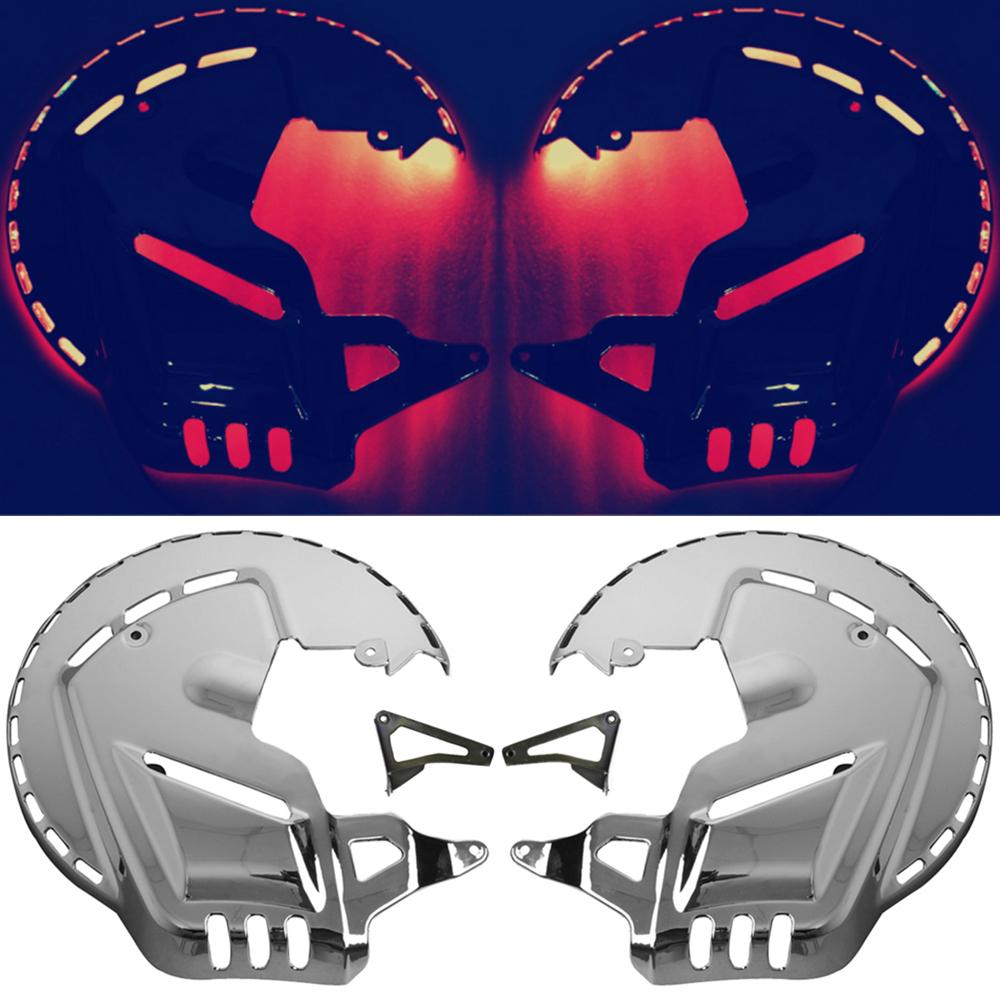 Для Honda GOLDWING GL1800 хромированные крышки ротора тормозного диска красные синие белые светодиодные 2001-2014 HONDA F6B 2013-2015 Аксессуары для мотоциклов